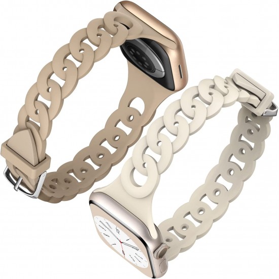 Cool Women Chain Metal Compatible for Apple Watch Bands Series 8/7