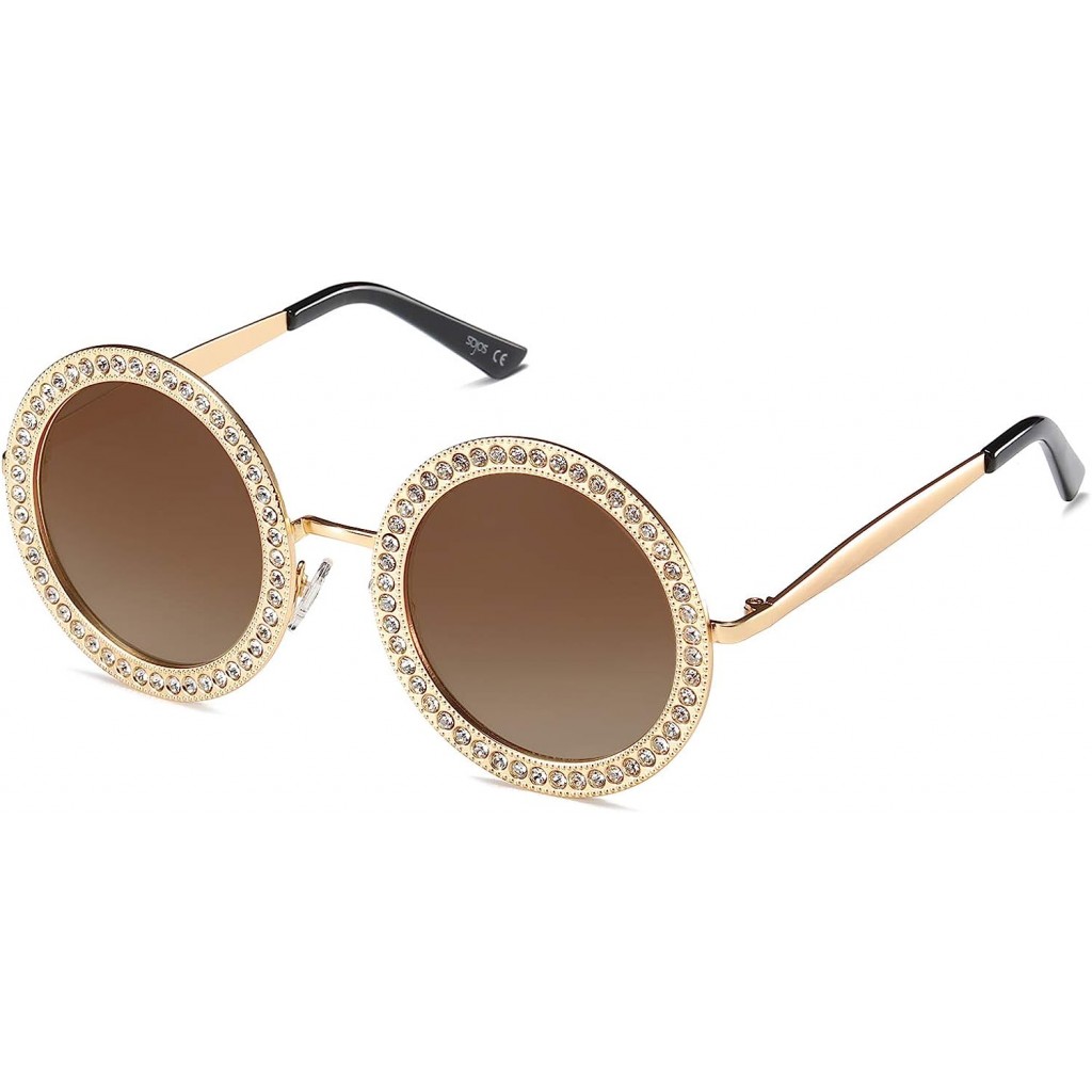 Women Men Classic Round Retro UV400 Sunglasses CHERISH | SOJOS VISION